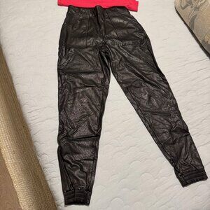 Spanx Faux Leather Joggers Size Small